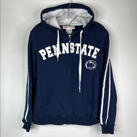 College Classics Penn State Navy Hooded Full Zip Sweatshirt Medium - Picture 1 of 8